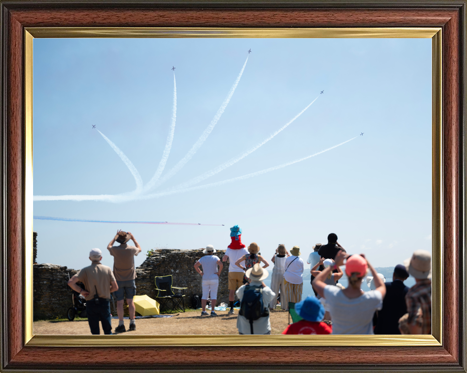 RAF Red Arrows Splitting Over Falmouth Crowd June 2023