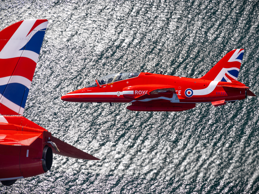 RAF Red Arrows Hawk Air to Air Edinburgh July 2023