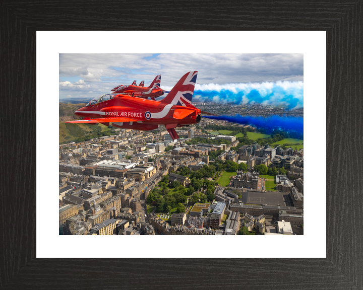 RAF Red Arrows Blue Smoke Over Edinburgh July 2023