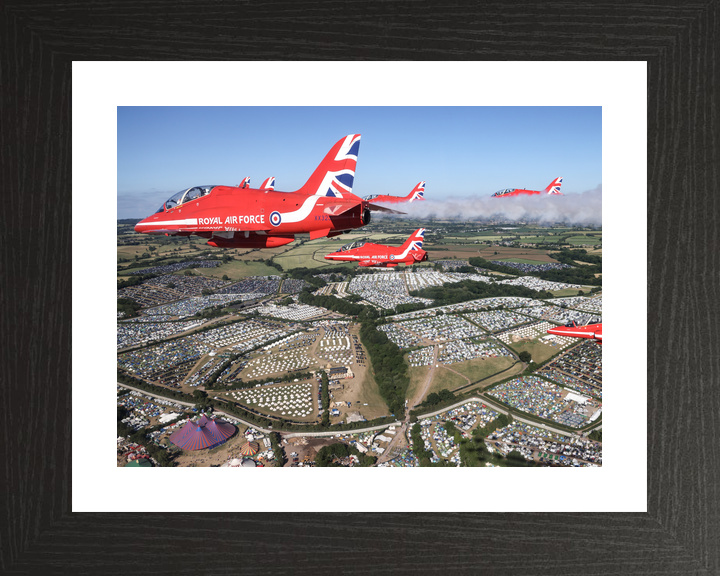 RAF Red Arrows Over Glastonbury Festival June 2023