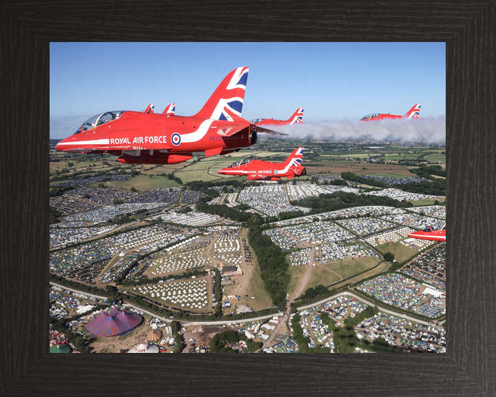 RAF Red Arrows Over Glastonbury Festival June 2023