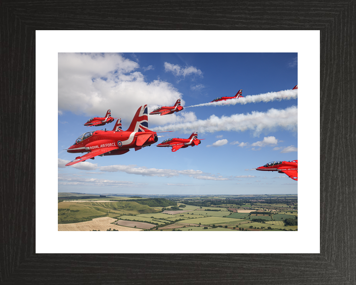 RAF Red Arrows Glastonbury Flypast Formation June 2023