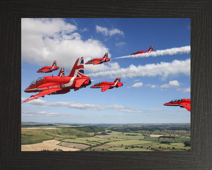 RAF Red Arrows Glastonbury Flypast Formation June 2023