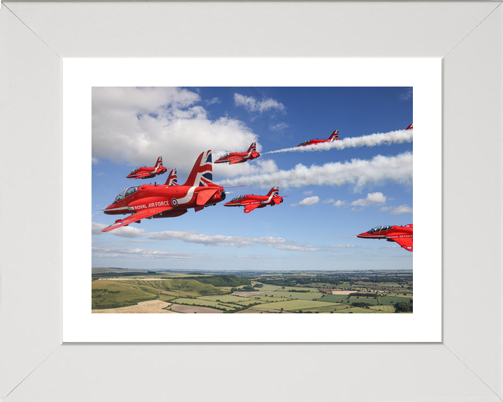 RAF Red Arrows Glastonbury Flypast Formation June 2023
