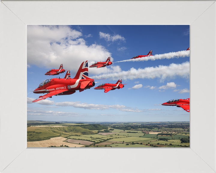 RAF Red Arrows Glastonbury Flypast Formation June 2023