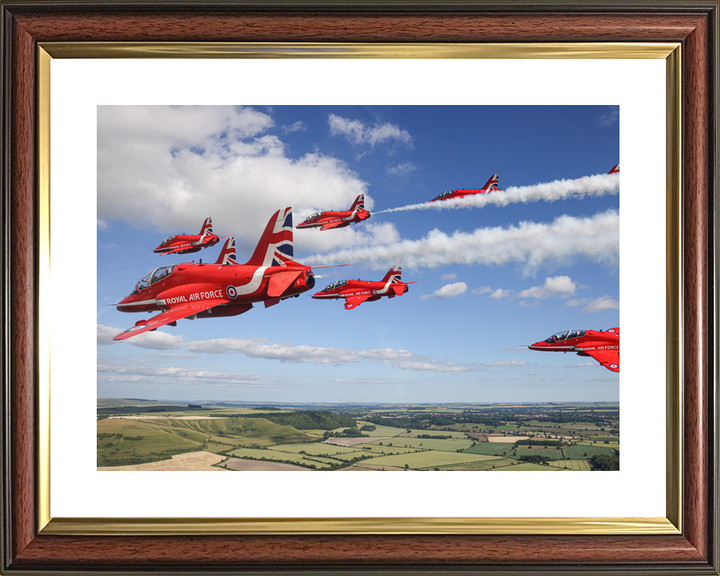 RAF Red Arrows Glastonbury Flypast Formation June 2023