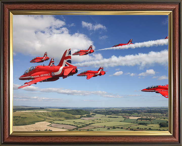RAF Red Arrows Glastonbury Flypast Formation June 2023