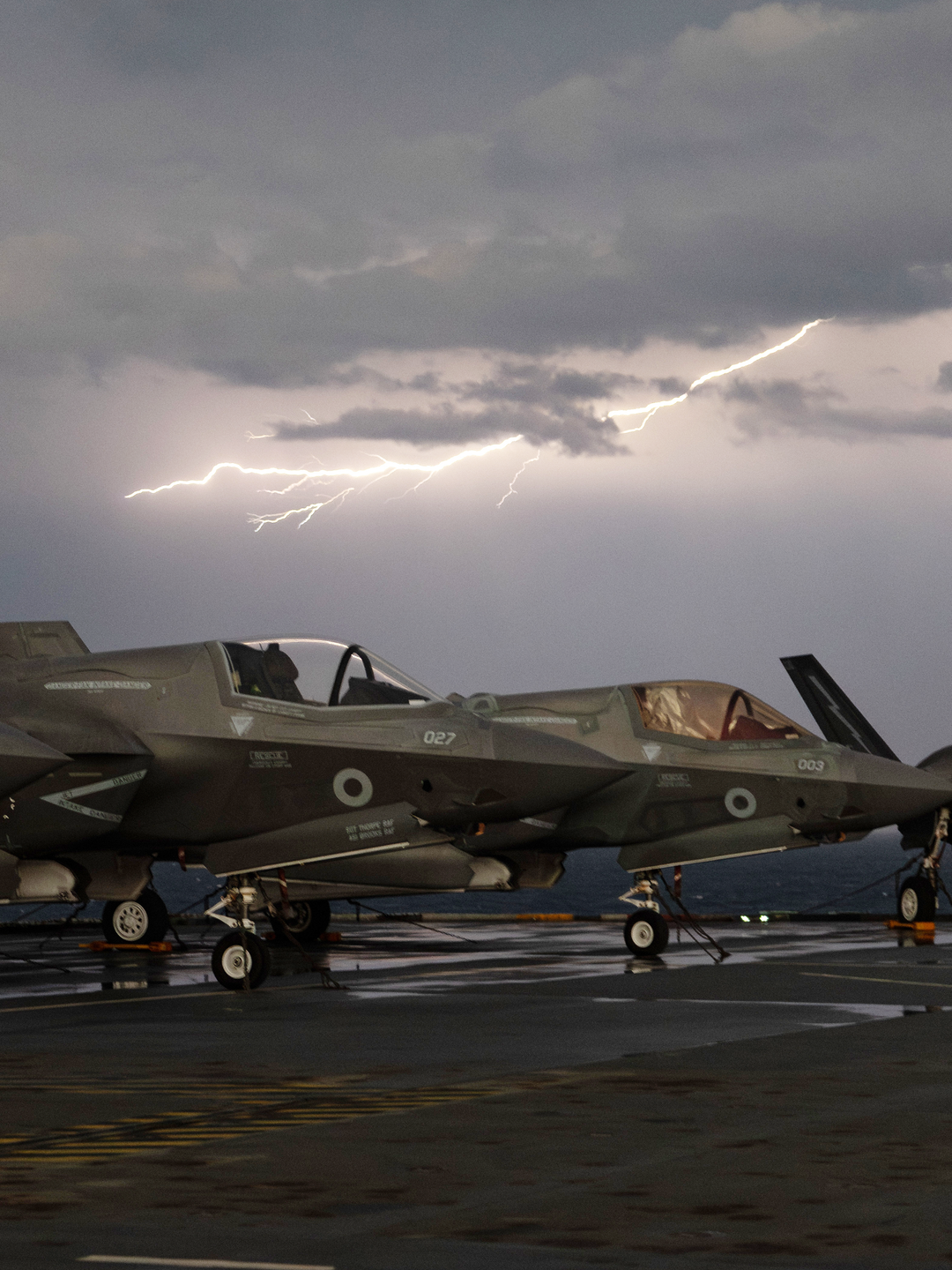 Lightning strike over RAF F-35B Jets Royal Air Force Aircraft Photo Print Wall Art Aviation Decor UK Posters, Prints, & Visual Artwork Hampshire Prints 6 x 4 No Frame No