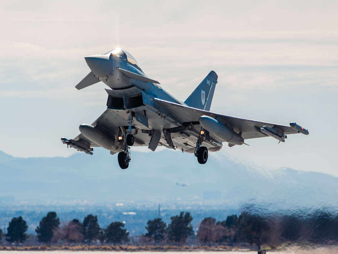 RAF Typhoon FGR4 Taking off in Nevada Photo Print Royal Air Force Aircraft Wall Art Aviation Decor Posters, Prints, & Visual Artwork Hampshire Prints 6 x 4 No Frame No