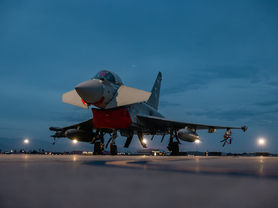 RAF Typhoon FGR4 Before a Night Sortie Photo Print Royal Air Force Aircraft Wall Art Aviation Decor Posters, Prints, & Visual Artwork Hampshire Prints 6 x 4 No Frame No