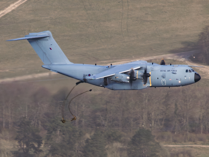 RAF A400M Atlas Dropping Parachute Regiment Soldiers Photo Print Royal Air Force Aircraft Wall Art Posters, Prints, & Visual Artwork Hampshire Prints 6 x 4 No Frame No