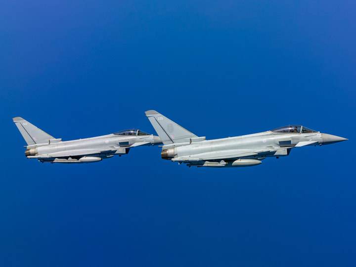 RAF Typhoon Jets in Formation 2026 Photo Print - Posters, Prints, & Visual Artwork - by Hampshire Prints (image 1 of 9)