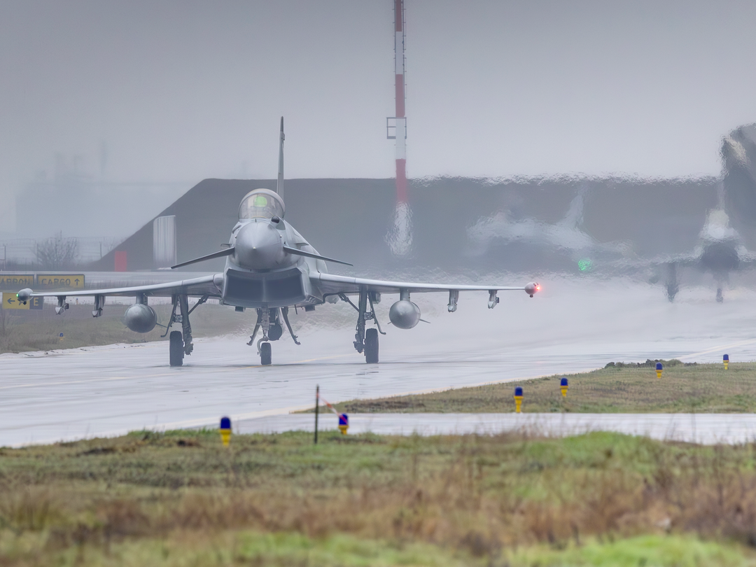 RAF Typhoon Jet Taxiing RAF Coningsby 2026 Photo Print - Posters, Prints, & Visual Artwork - by Hampshire Prints (image 1 of 9)