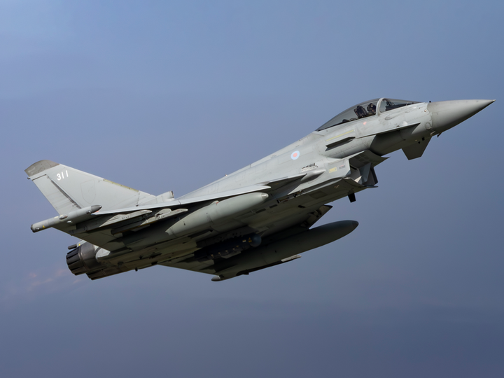 RAF Typhoon FGR4 Jet in flight April 2026 Photo Print - Posters, Prints, & Visual Artwork - by Hampshire Prints (image 1 of 9)