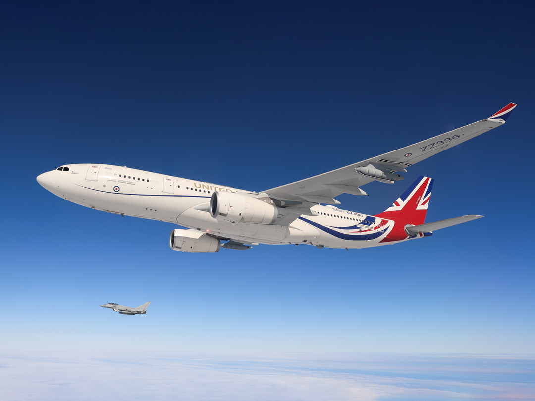 RAF Voyager A330 With Typhoon FGR4 Jet March 2026