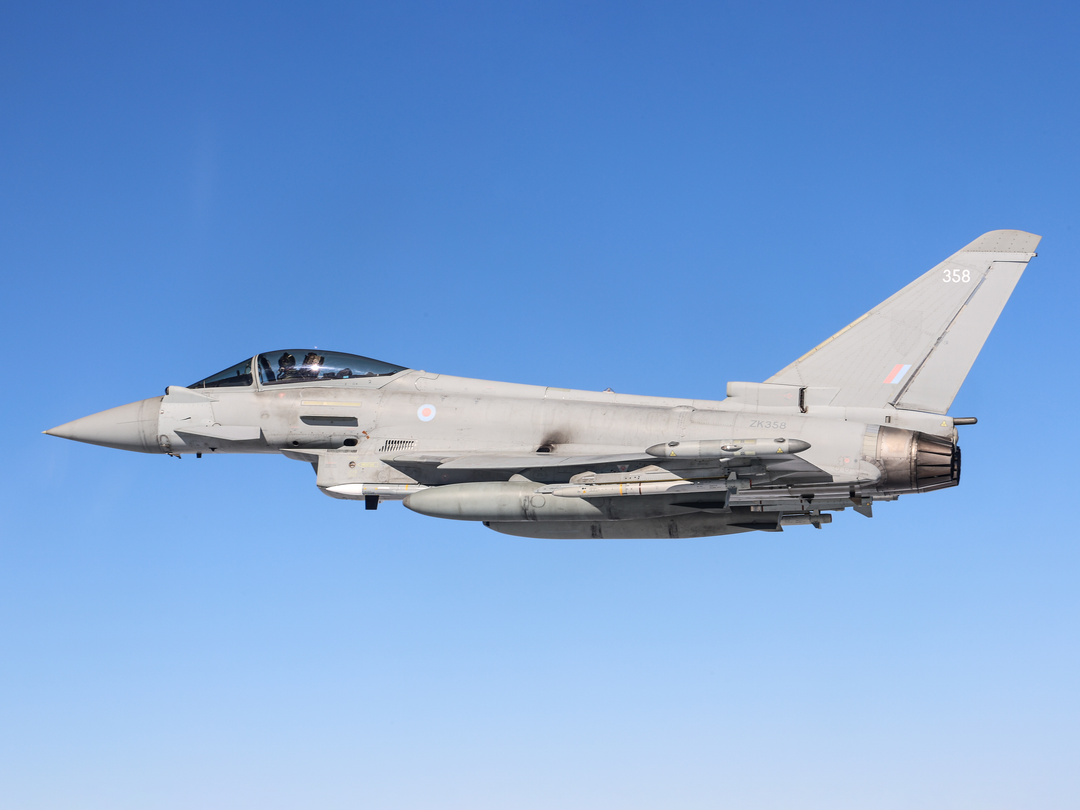 RAF Typhoon FGR4 Jet in Flight March 2026
