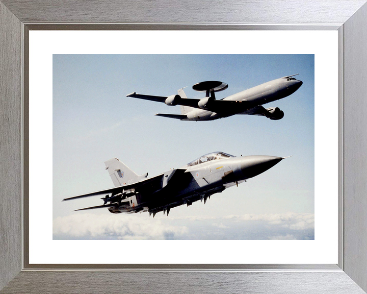 RAF E-3D Sentry AEW1 with its Tornado F3 Escort