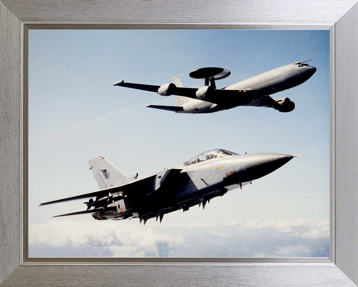 RAF E-3D Sentry AEW1 with its Tornado F3 Escort