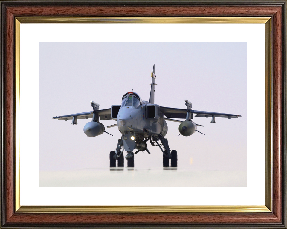 RAF RAF Jaguar Taxis on a Runway in Oman 2005