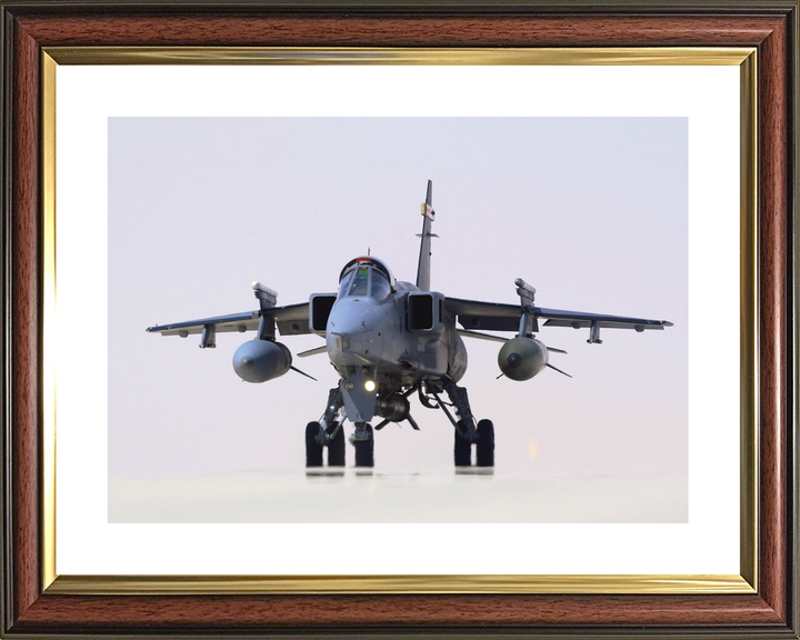 RAF RAF Jaguar Taxis on a Runway in Oman 2005