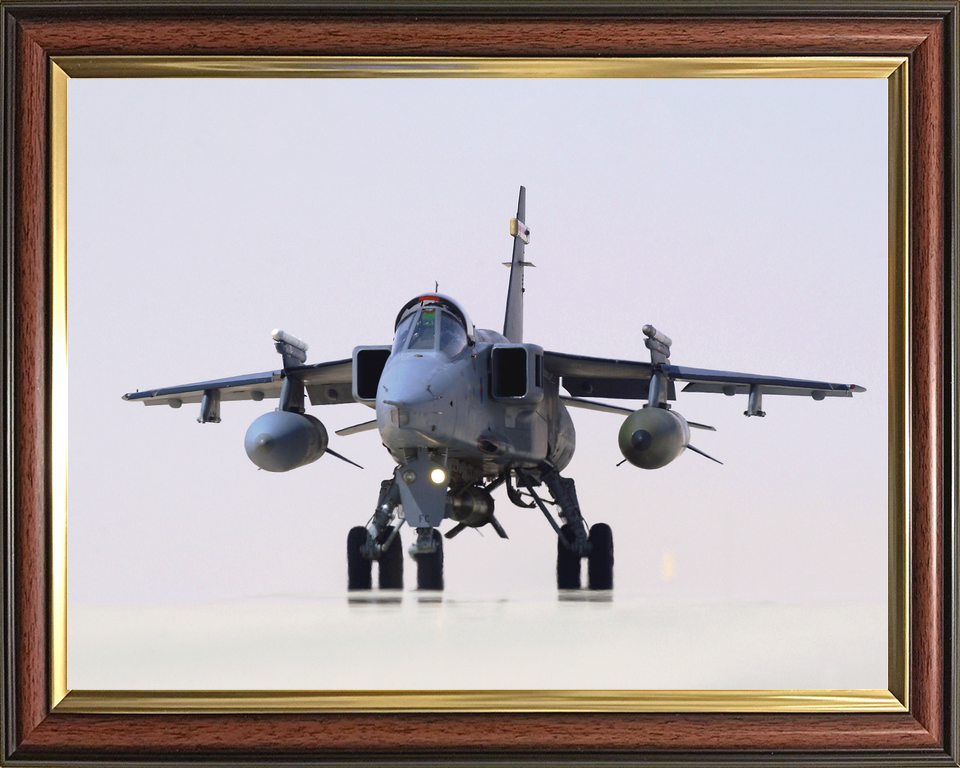 RAF RAF Jaguar Taxis on a Runway in Oman 2005