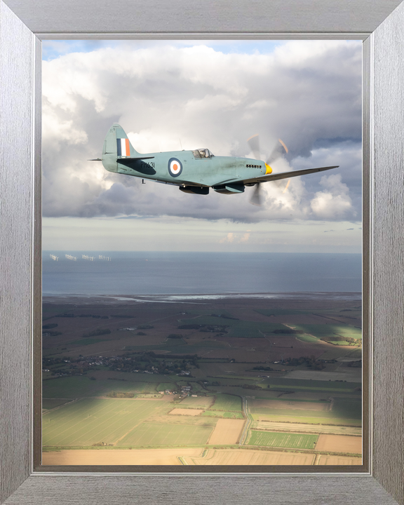 RAF Spitfire Aircraft (BBMF) in Flight 2025