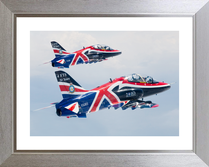RAF Hawk T1 Jets with Union Jack Livery May 2010