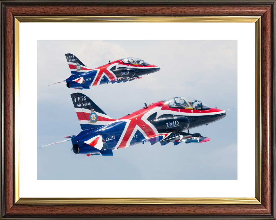 RAF Hawk T1 Jets with Union Jack Livery May 2010