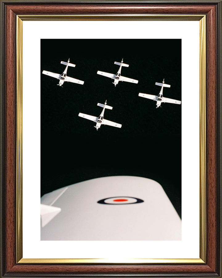 RAF Grob Tutor Four Ship Formation Over Kinloss 2005