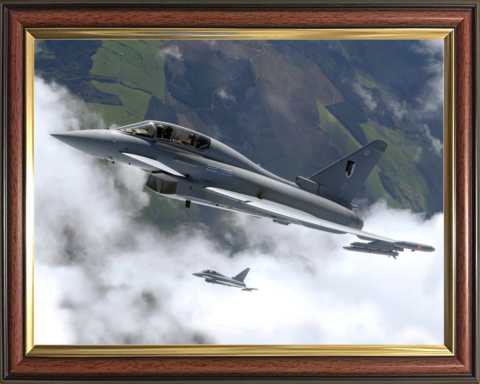 RAF 17 Squadron Typhoon Pair Above Cloud September 2004