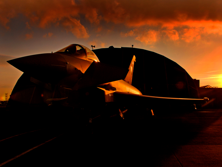 RAF 11 Squadron Typhoon F2 Orange Sky Coningsby 2007