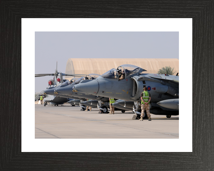 RAF Harrier GR9 Jets Line Up for Afghanistan Sortie 2008