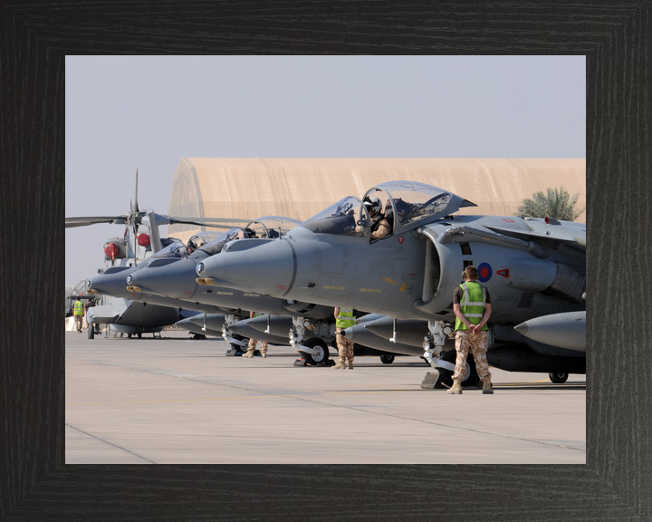 RAF Harrier GR9 Jets Line Up for Afghanistan Sortie 2008
