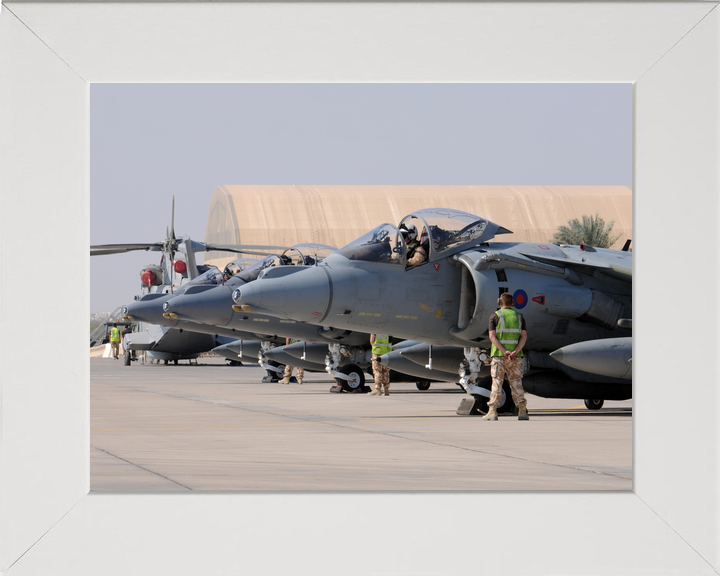RAF Harrier GR9 Jets Line Up for Afghanistan Sortie 2008