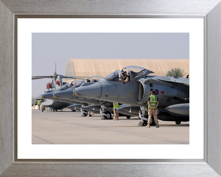 RAF Harrier GR9 Jets Line Up for Afghanistan Sortie 2008