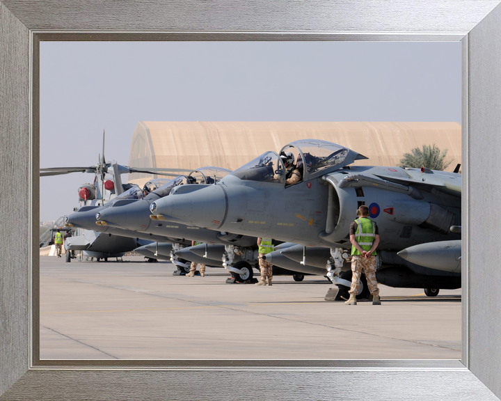 RAF Harrier GR9 Jets Line Up for Afghanistan Sortie 2008