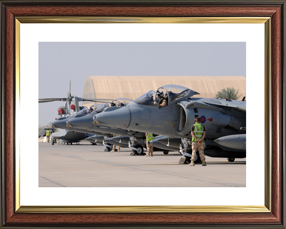 RAF Harrier GR9 Jets Line Up for Afghanistan Sortie 2008