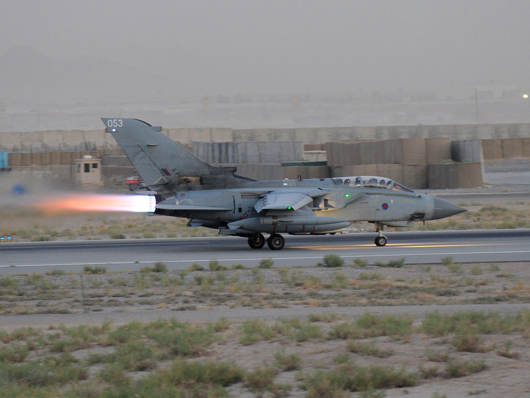 RAF 617 Squadron Tornado GR4 Take-Off Kandahar June 2011