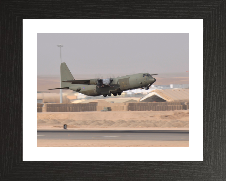 RAF C-130J Hercules Take-Off Camp Bastion July 2011
