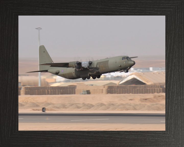 RAF C-130J Hercules Take-Off Camp Bastion July 2011