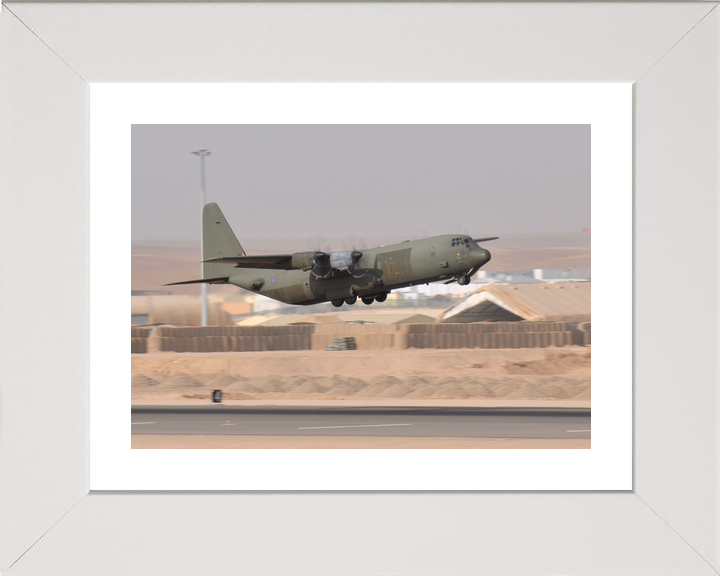 RAF C-130J Hercules Take-Off Camp Bastion July 2011