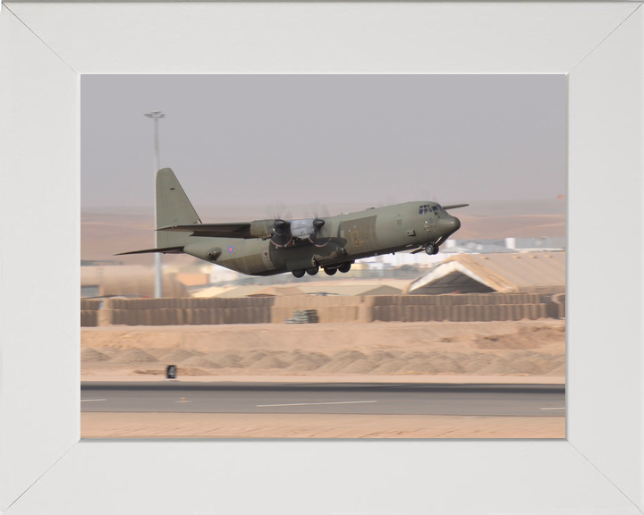 RAF C-130J Hercules Take-Off Camp Bastion July 2011