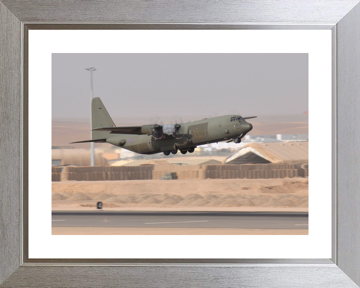 RAF C-130J Hercules Take-Off Camp Bastion July 2011