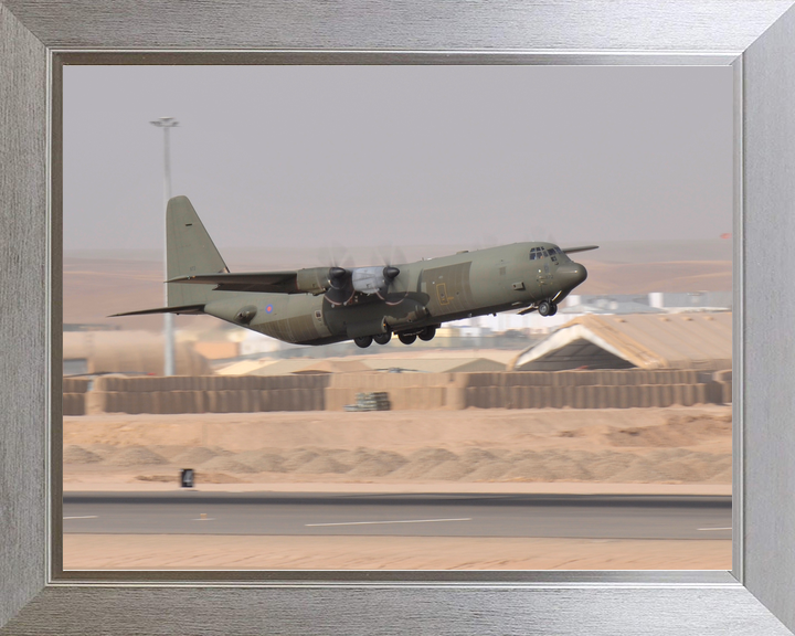 RAF C-130J Hercules Take-Off Camp Bastion July 2011