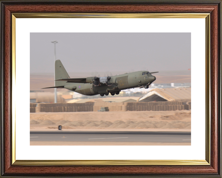 RAF C-130J Hercules Take-Off Camp Bastion July 2011