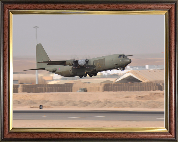 RAF C-130J Hercules Take-Off Camp Bastion July 2011