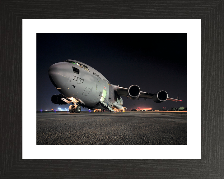 RAF C-17 Globemaster ZZ177 Night Camp Bastion February 2011
