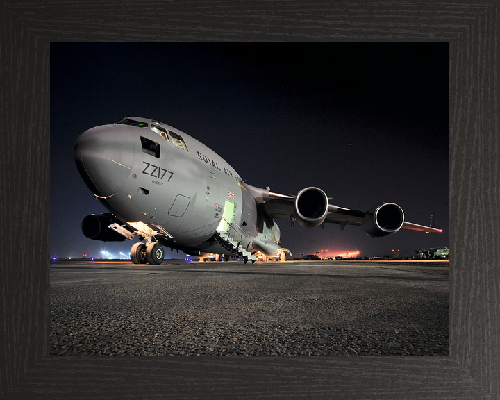 RAF C-17 Globemaster ZZ177 Night Camp Bastion February 2011