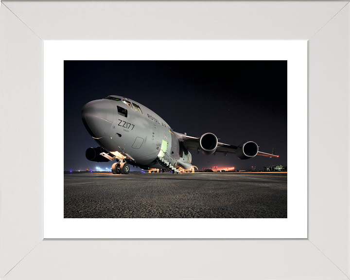 RAF C-17 Globemaster ZZ177 Night Camp Bastion February 2011