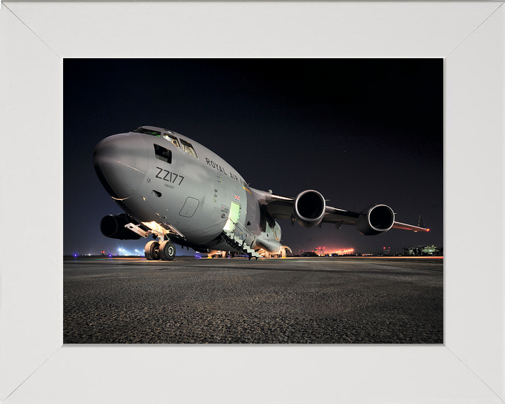 RAF C-17 Globemaster ZZ177 Night Camp Bastion February 2011